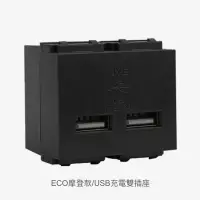 在飛比找蝦皮購物優惠-JYE中一USB充電雙插座ECO摩登款JY-E1824GB