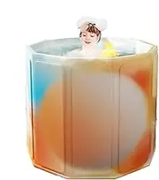 Portable Bathtub Adult Hot Water, Thickened Full Body Washing Tub for Women Male, Thicken Little Boys Girls Full Body Sitting Shower Stall