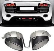 Compatible For Audi R8 carbon fiber tailTip, 2010 to 2015 exhaust Tip tip nozzle, muffler, exhaust head(Army green)