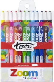TEXTA Zoom Twistable Crayons 12 Pack