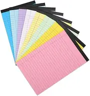 5x8 Legal Pads, [ 8 Pack ] Colorful Legal Pad Narrow Ruled Note Pads with Perforated Notepads, Small Legal Pads Ideal for Home, Office, Study, 28 Sheets/notepad