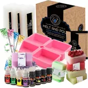 Soap Making Kit - Soap Making Supplies with Shea Butter Soap Base, Silicone Loaf