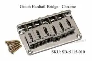 NEW Gotoh Non-Tremolo hardtail Guitar Bridge 2 1/16" Spacing 6 String - CHROME