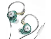 KZ EDXpro Wired Earphone Mega Bass Line Control Clear Ergonomic Dynamic Headphone Earbud for Recording Songs - Cyan
