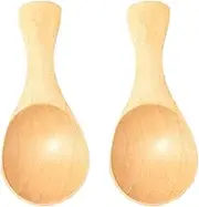 2 Pcs Mini Wooden Spoon for Seasoning Spices Tiny Wood Scoop Small Wooden Sugar Spoons Little Spoon for Mustard Jam Honey