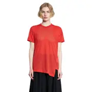 [COMME DES GARCONS] Asymmetric Nylon Mesh T-Shirt Red