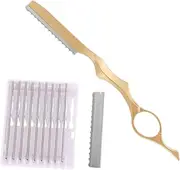 Baluue 10pc Set Manual Hair Cutting Knife Hair Styling Thinning Razor Set for Home Salon