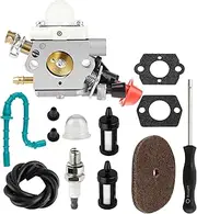 SIMPERAC FS56RC Carburetor for Stihl FS 56 RC Weed Eater FS56 FS56R FS56C KM56RC FS40 FS50 FS70C FS 56RC Trimmer Tune Up Kit 4144-120-0603 for Zama C1M-S207A Metal Throttle Cable Carburetor Parts