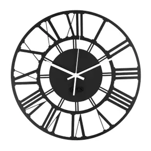 【OPUS 東齊金工】歐式鐵藝時鐘 / 靜音壁掛鐘 / 造型壁鐘(CL-ro02B 羅馬數字_經典黑)