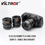 Viltrox S 23mm 33mm 56mm T1.5 Cinema Lens for Panasonic Olympus Lumix M4/3 Mount