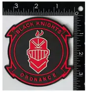 MARINE CORPS VMFA-314 BLACK KNIGHTS ORDNANCE PVC HOOK & LOOP PATCH