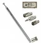 F-Type Telescopic Aerial Antenna W/TV/3.5mm Adapter 75Ohm Fit Bose Wave Radio FM