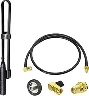 [Bingfu] Dual Band VHF UHF 136-520MHz 18.5 inch Foldable CS Tactical SMA Female Ham Radio Antenna with 3 feet Extension Relocation Cable for Kenwood Baofeng BF-F8HP UV-5R UV-82 BF-888S GT-3 Ham Radio