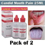 CANDID MOUTH PAINT FOR ORAL THRUSH TREATMENT FOR KILLS FUNGAL 25GM 2 PACK