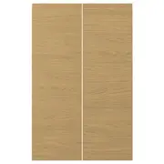 VOXTORP 2-p door f corner base cabinet set, left-hand/oak effect, 25x80 cm