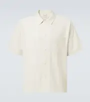 [Frame] Frame Striped bowling shirt UK 17 white