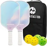MOZKUIB Pickleball Paddles, Sandblasted Premium Pickleball Paddle, Fiberglass Surface, Increased Spin & Control, USAPA Approved, Durable &Lightweight Racket for Beginners, Pros, Men, Women, Adults