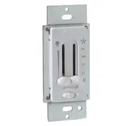 (1)-Hunter White 4-Speed/Full Range Dimmer Dual Slide Fan Control Switch. 27183