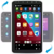 1 Din Rotatable 10.1" Android 13 Car Radio Stereo Carplay GPS Head Unit 2+64GB