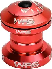 NV.28 1 Inch CNC Alloy Threadless Headset with Top Cap, Red, HS02ZQRED
