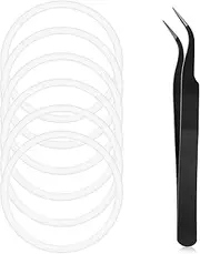 6pcs Gasket Replacement Silicone Lid Replacement Water Bottle Gasket Replacement with Tweezers for Hydroflask Hydro Flask Wide Mouth Lid Water Bottles Leak Proof O Ring Seal Ring 2.2inch