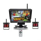 Wireless 7" Monitor 2x Reversing Camera Backup Kit For RV Truck Caravan 12V-24V