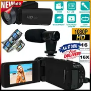 1080P Digital Video Camera Camcorder Youtube Vlogging Recorder W/Microphone