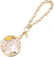 3carat PEANUTS Snoopy Sliding Magnifying Glass Sakura and Snoopy Bag Charm 3x