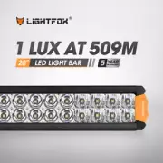 LIGHTFOX 20"inch Slim LED Light Bar Dual Row Osram Work Driving Lamp Offroad 4X4