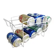 Beverage Soda Coke Can Dispenser Storage Rack Refrigerator Kitchen Organizer