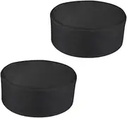 [VALICLUD] 2pcs Black Cap Chef Hats for Men Cooking Hat Stylish Headgear for Chefs