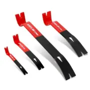 4PCs Flat Pry Bar Set 15" 10" 7.5" 5.5" Crowbar with Heavy Duty Nail Puller U...