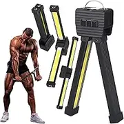 Gym Lamp for Posing,Portable Gym Lamp for Posing Magnetic LED Flashlight with 180° Folding,7th Dimming & 4 Modes,Handheld USB Rechargeable Worklight with Hang Hook,Multi-Function for Gym Camping Work