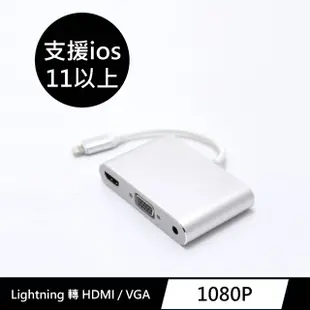 Lightning 轉 HDMI / VGA 多功能影音訊號傳輸轉接器 轉接線