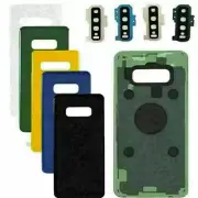 For Samsung Galaxy S10 S10+ S10e Back Glass Battery Cover + Camera Lens Parts LC