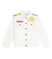 [Stella McCartney Kids] Stella McCartney Kids Printed denim jacket Y 3 white