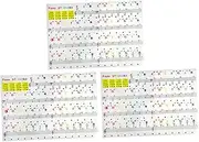 Levemolo Introductory Piano Stave Stickers 3 Pack for Piano Keyboard Practical Design for