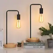 Set of 2 Vintage Task Lamp Table Desk Lamp Beside Nightstand Lamp Bedroom Dorm
