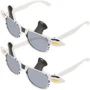[LIFKOME] Men's Funny Cow Sunglasses Photo Booth Props Comfortable Material for Parties and Celebrations