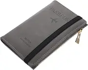 Homoyoyo Portable PU Passport Cover Id Cards Holder with Design Travel Document Protector for Certificates Id Cards Durable Organizer