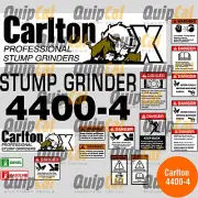 Carlton 4400-4 Decal Set. Sets available for Altec, Bandit, Rayco, Vermeer ...