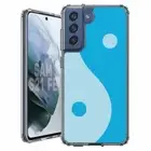 For Samsung Galaxy S20 S21 S23 S24 FE 5g TPU Case+Glass(YinYang Cyan)