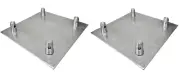2 MR TRUSS BP1414 Universal Aluminum Base Plate 12" x 12" for 12" Square Truss