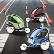 Outdoor Pet Bicycle Trailer Foldable 40kg Capacity Mosquito Mesh Bike Carrier