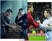 Generisch 2-in-1 Football Poster Lionel Messi and Cristiano Ronaldo, Greatest Rivalry of All Time, Set of 2, DIN A3 (297 x 420 mm), Matt