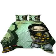 Cute Goth Girl and Voodoo In The Bayou Coverlet