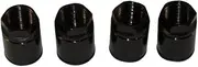 Set of 4 Nuts- Universal Black TPMS Sensor Air Valve Stem Mounting Nut Tire Pressure Monitoring System for Black Wheels and Rims