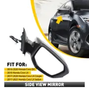 Side View Mirror Passenger Right Side Hand Coupe Sedan for Honda Civic 16 - 2021