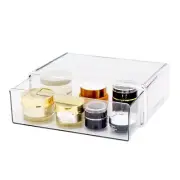 Clear Drawer Organizer - Stackable Drawer Storage Makeup 1 Clear Drawer