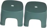 Zerodeko 2Pcs Step Stool Lightweight Bathroom Footstool for Easy Shoe Changing Portable Nonslip Stool for Bathroom Kitchen Living Room and More